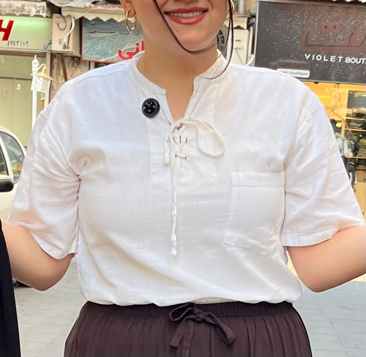 شومیز زنانه لینن کد۲۶۴ خنک و مینیمال