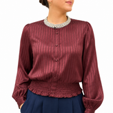شومیز مجلسی زنانه کد ۰۱۲۵ حریر